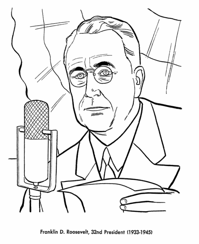  Franklin D Roosevelt Coloring Page