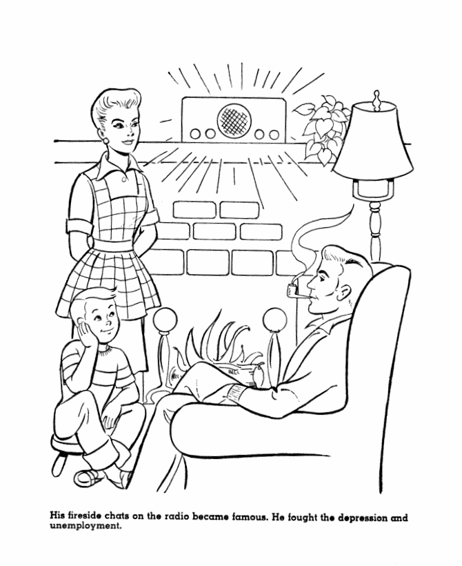  Franklin D Roosevelt Coloring Page