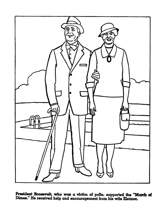  Franklin D Roosevelt Coloring Page