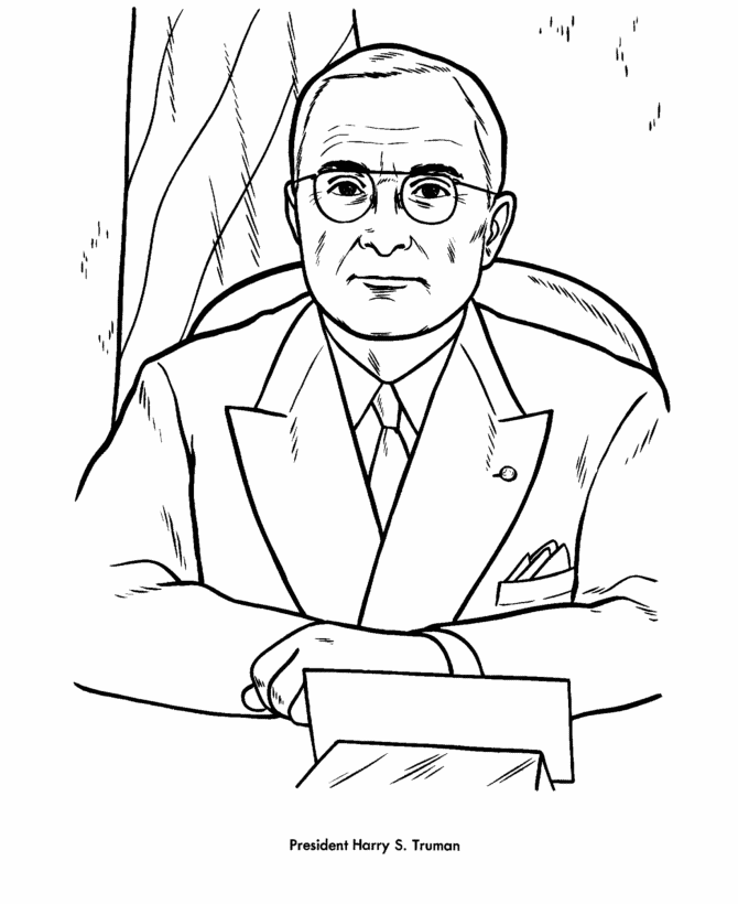  Harry Truman Coloring Page