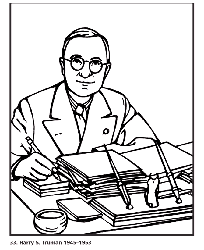  Harry Truman Coloring Page