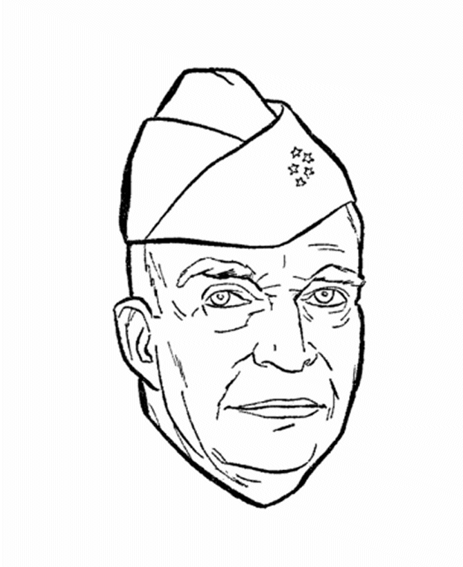  Dwight D.Eisenhower Coloring Page