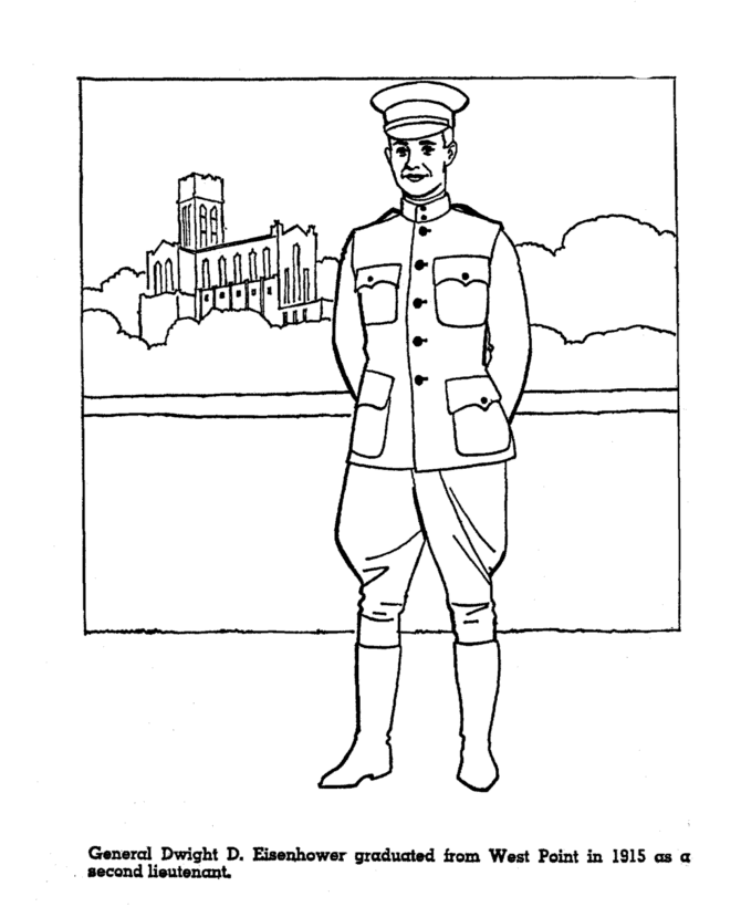  Dwight D.Eisenhower Coloring Page