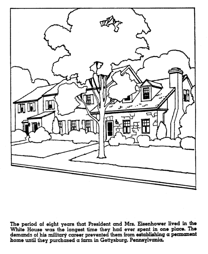  Dwight D.Eisenhower Coloring Page