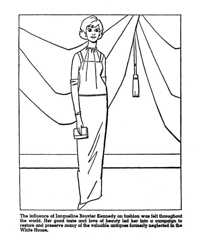  John F. Kennedy Coloring Page