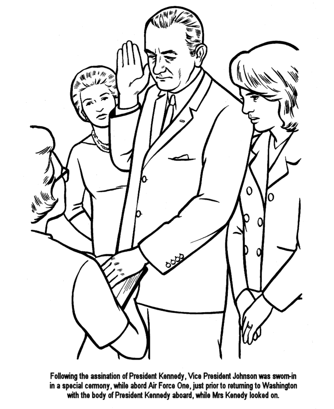  John F. Kennedy Coloring Page