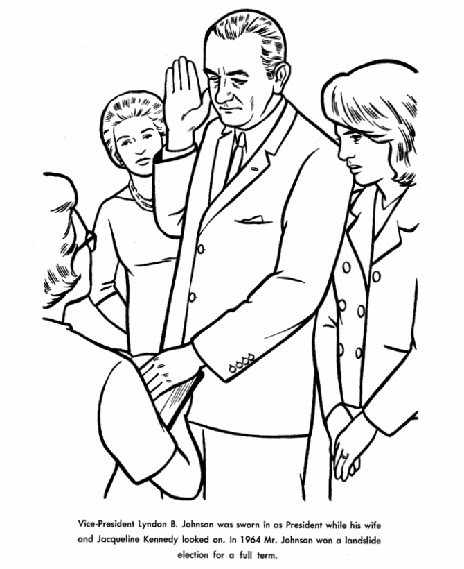  Lyndon Johnson Coloring Page