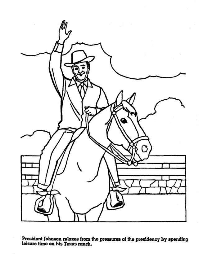  Lyndon Johnson Coloring Page