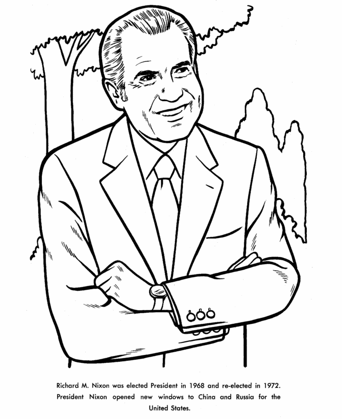  Richard Nixon Coloring Page