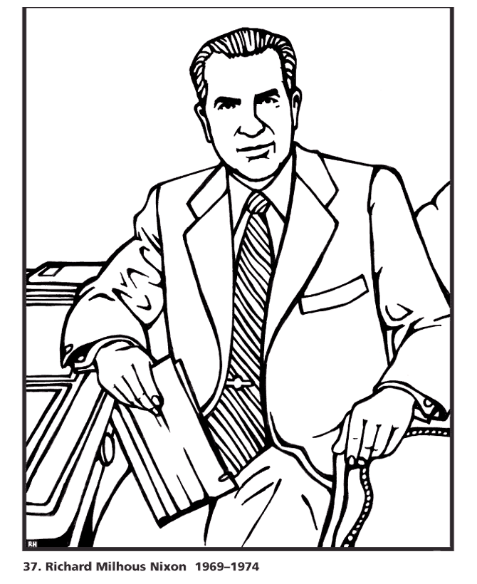  Richard Nixon Coloring Page
