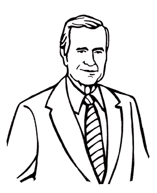  George H. Bush Coloring Page