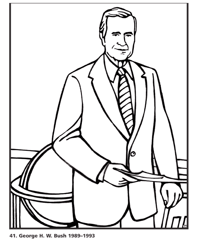  George H. Bush Coloring Page