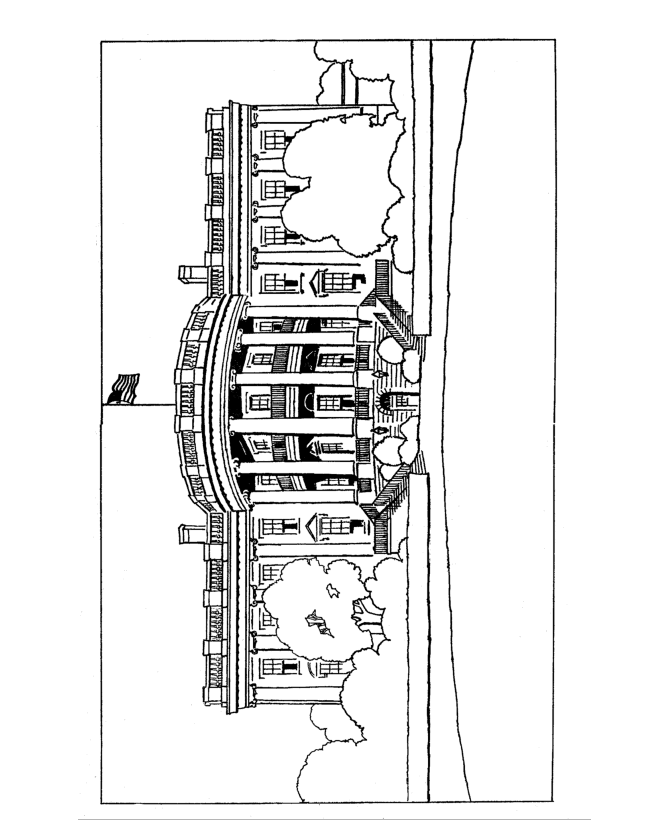 White House Coloring Page For Kids - If you take a closer look…. - taa blog