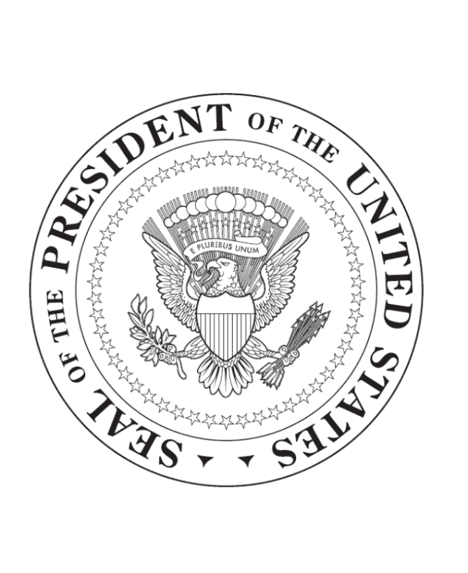 white house seal. presidential seal Coloring