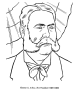 Chester Arthur coloring page