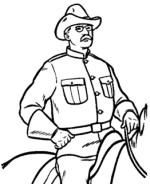 Teddy Roosevelt coloring page