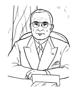 Harry Truman coloring page