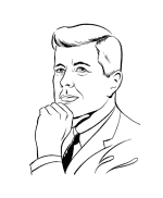 John F. Kennedy coloring page