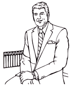 Ronald Reagan coloring page
