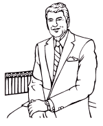  Ronald Reagan coloring page