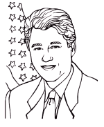 Bill Clinton coloring page