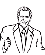 coloring pages of george bush